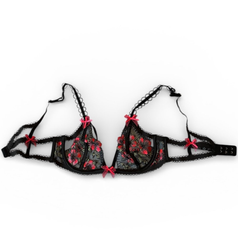 For Love and Lemons Floral Gingham Bralette